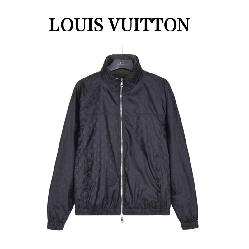 Black Monogram Lightweight Zip Jacket
