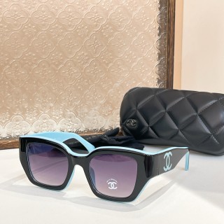Chanel 6068 White & Black Oversized Square Sunglasses view 5