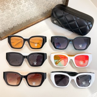 Chanel 6068 White & Black Oversized Square Sunglasses view 9