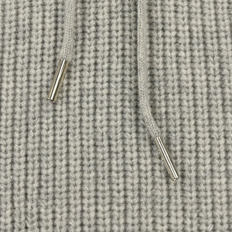 Celine Logo Waffle Knit Hoodie Grey view