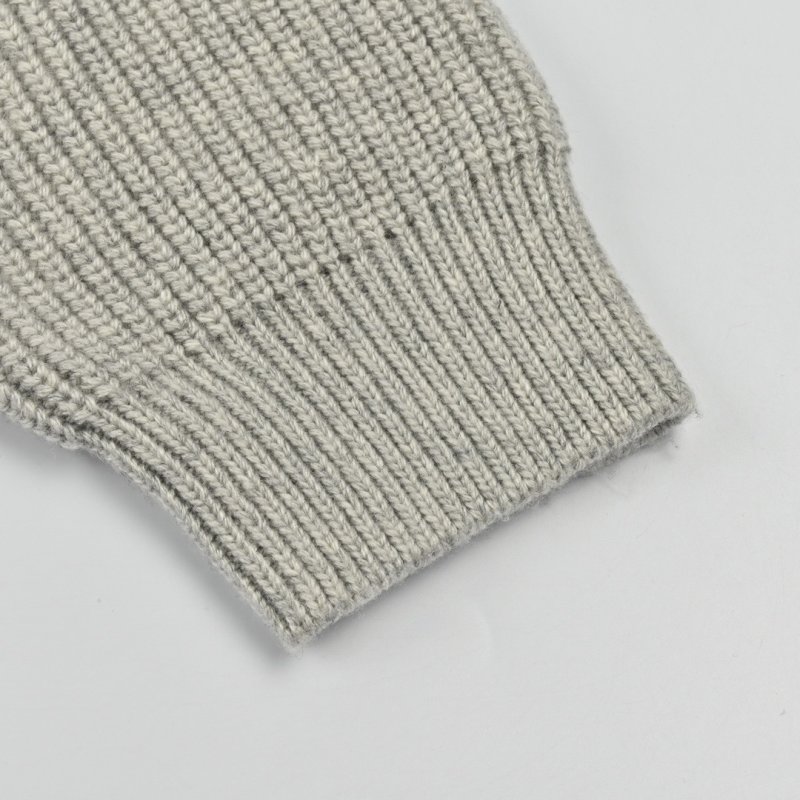 Celine Logo Waffle Knit Hoodie Grey view