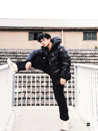 Black Quilted Puffer Down Jacket view 4
