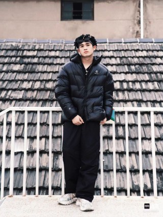 Black Quilted Puffer Down Jacket view 7