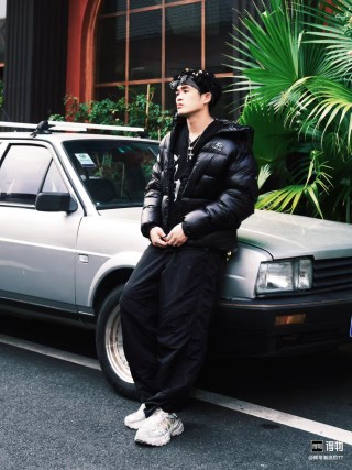 Black Quilted Puffer Down Jacket view 9