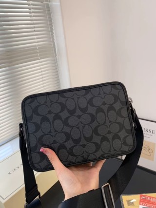 Coach Signature Canvas Black Crossbody Shoulder Bag