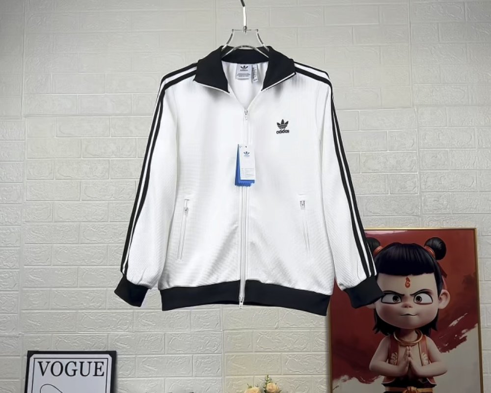 Adidas Originals Trefoil Track Jacket White Black Stripe