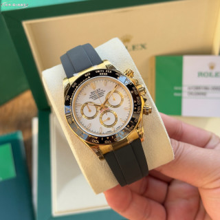 Rolex Daytona Gold White Dial Chronograph Watch view 2