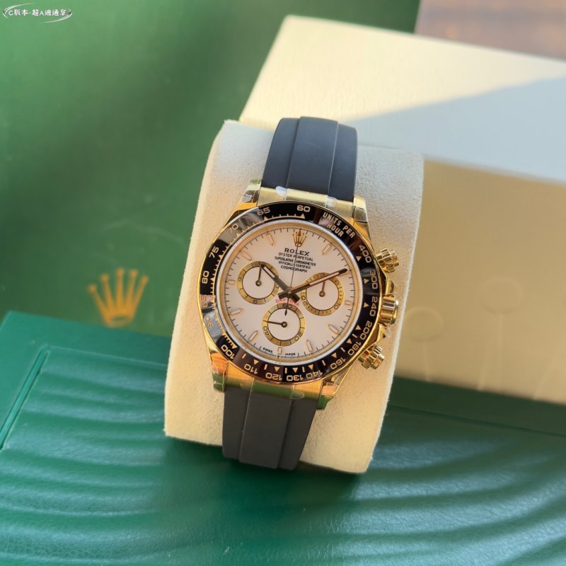 Rolex Daytona Gold White Dial Chronograph Watch view