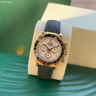 Rolex Daytona Gold White Dial Chronograph Watch view 5