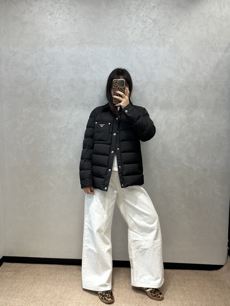 Prada Black Quilted Down Jacket
