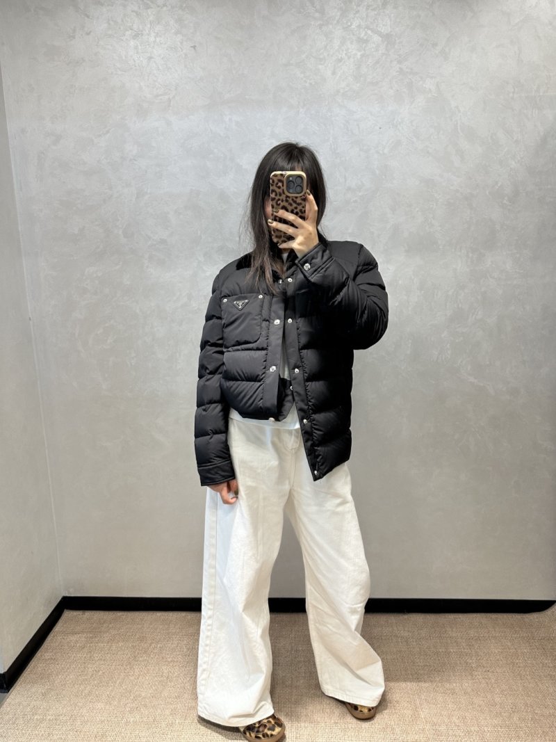 Prada Black Quilted Down Jacket view