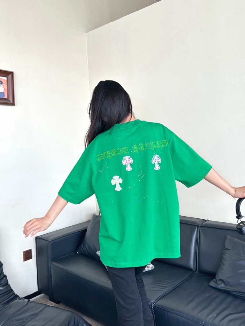 Chrome Hearts Green Cross Print Short Sleeve T-Shirt view