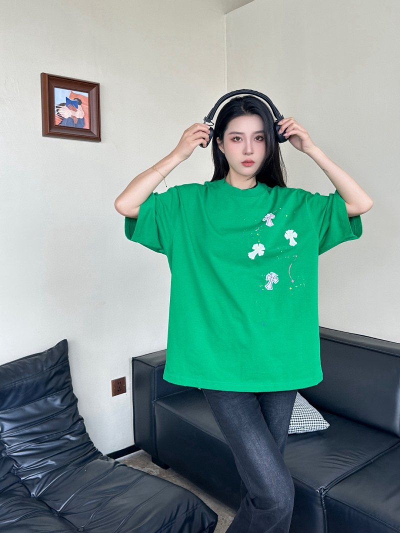 Chrome Hearts Green Cross Print Short Sleeve T-Shirt view