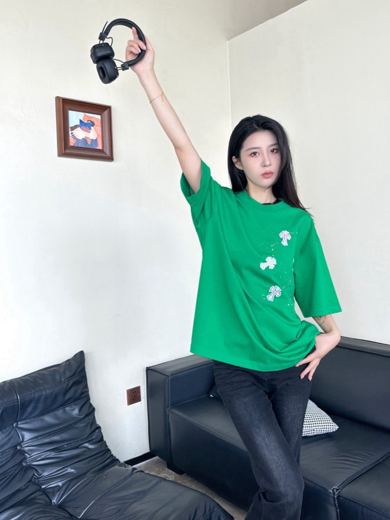 Chrome Hearts Green Cross Print Short Sleeve T-Shirt view