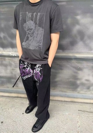 Charcoal Graphic Print Short Sleeve T-Shirt view 2
