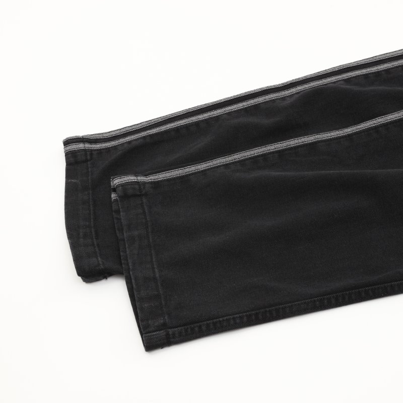 Adidas Track Pants Black with White Stripe view