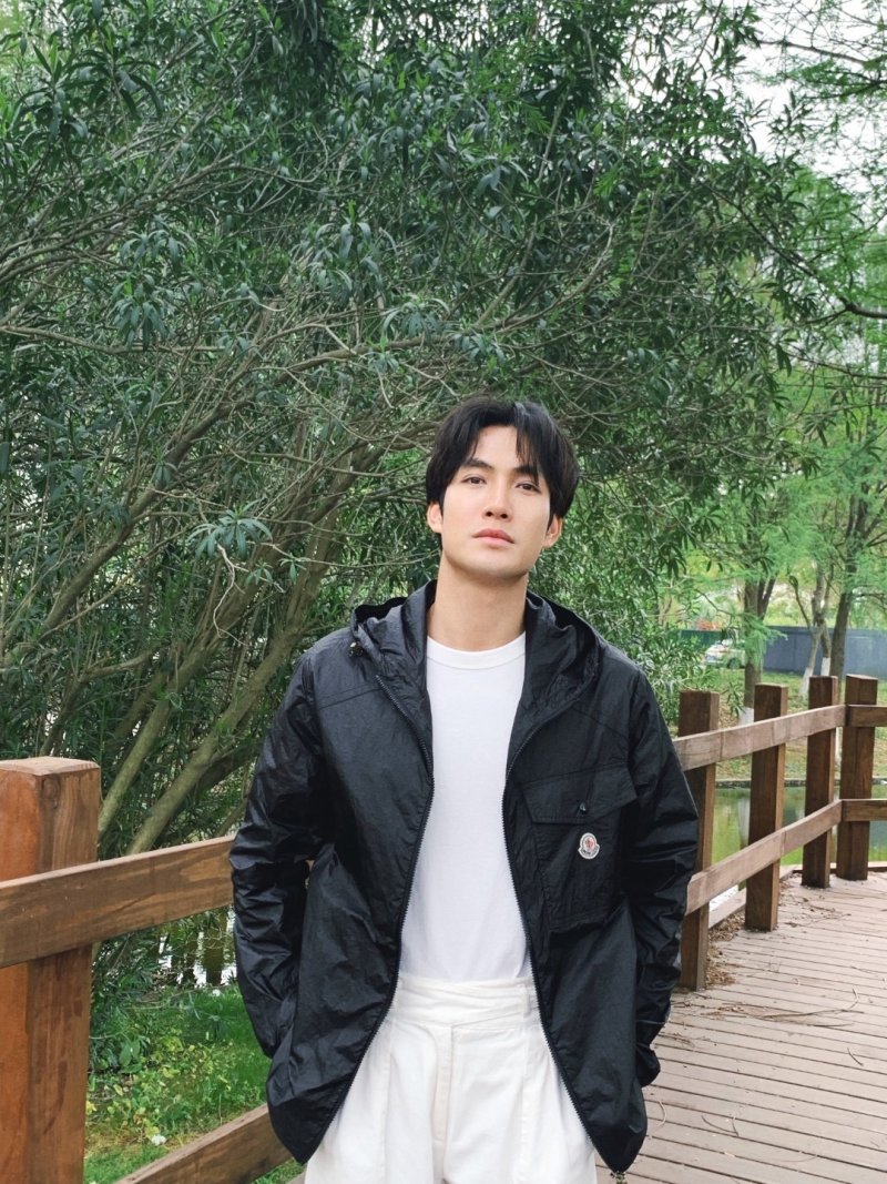 Moncler Black Lightweight Hooded Nylon Jacket view