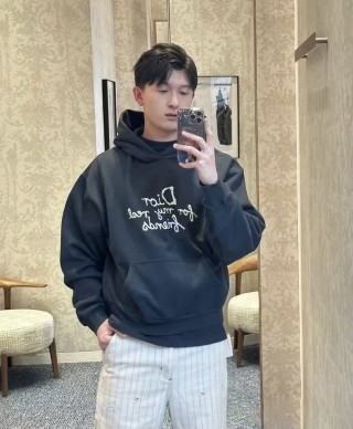 Dior Black 'For My Real Friends' Hoodie view 2