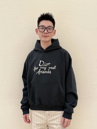 Dior Black 'For My Real Friends' Hoodie view 4