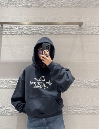 Dior Black 'For My Real Friends' Hoodie view 6