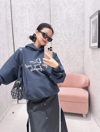 Dior Black 'For My Real Friends' Hoodie view 7