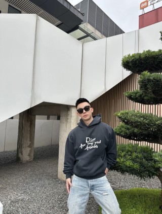 Dior Black 'For My Real Friends' Hoodie view 8