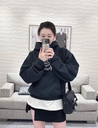 Dior Black 'For My Real Friends' Hoodie view 9