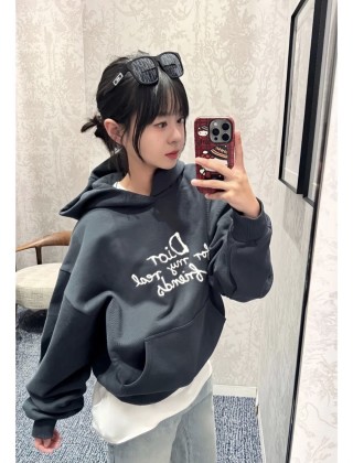 Dior Black 'For My Real Friends' Hoodie view 10
