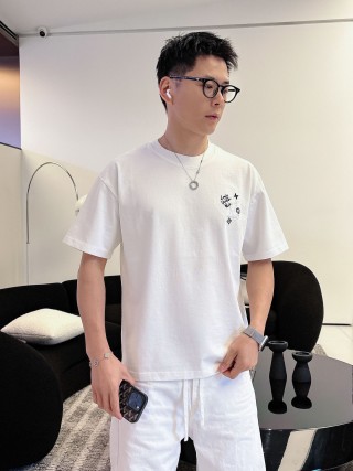 Louis Vuitton Monogram Embroidered White T-Shirt view 3