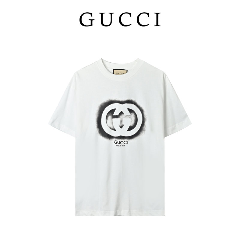 Gucci GG Logo Spray Paint White T-Shirt view