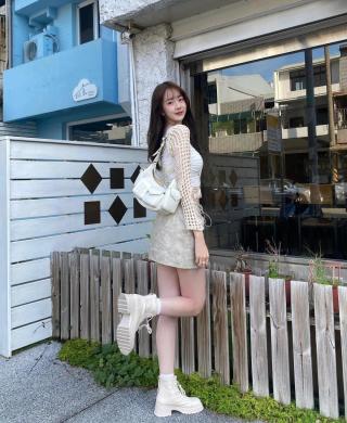 MLB Vintage Leather Moto Shoulder Bag - Cream view 7