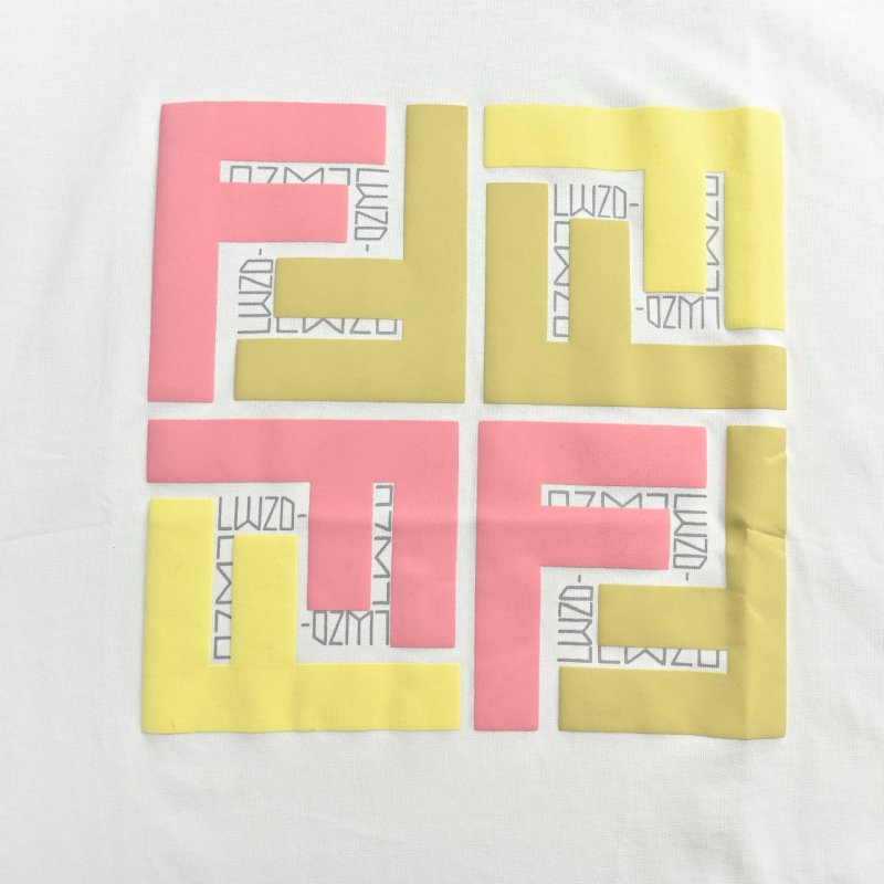 Colorblock Geometric Print White Short Sleeve T-Shirt view