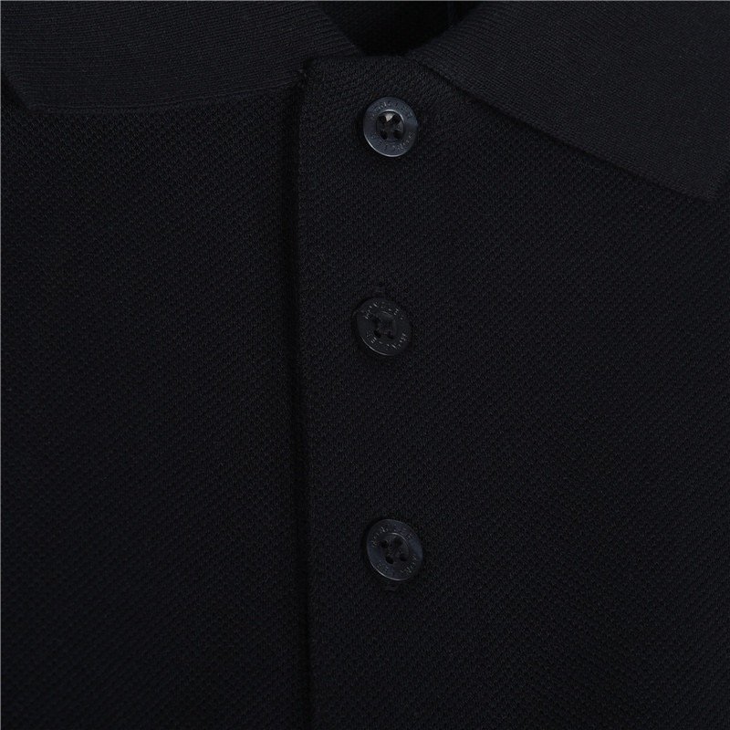 Moncler Black Short Sleeve Polo Shirt view