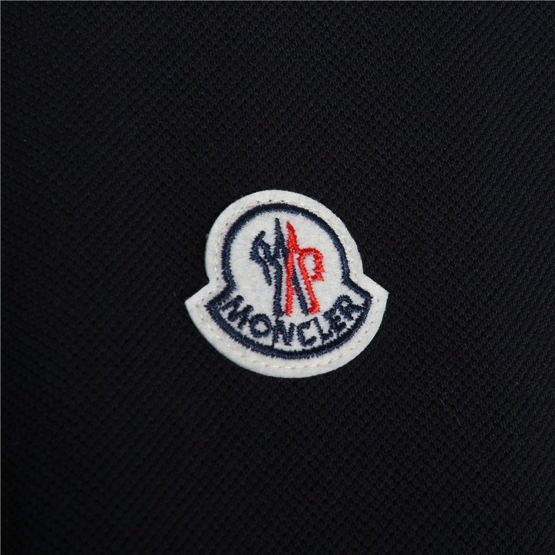 Moncler Black Short Sleeve Polo Shirt view
