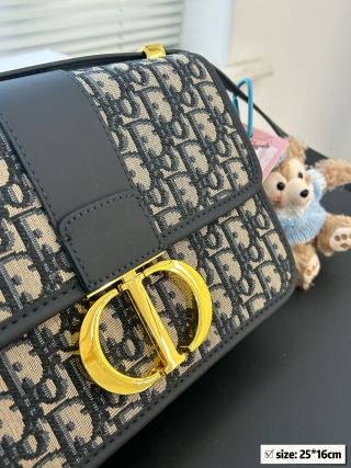 Dior Montaigne BB Monogram Canvas Shoulder Bag Black view 4
