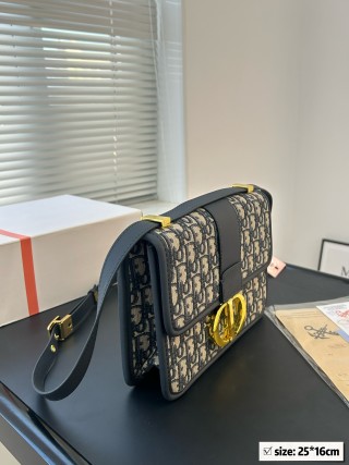 Dior Montaigne BB Monogram Canvas Shoulder Bag Black view 5
