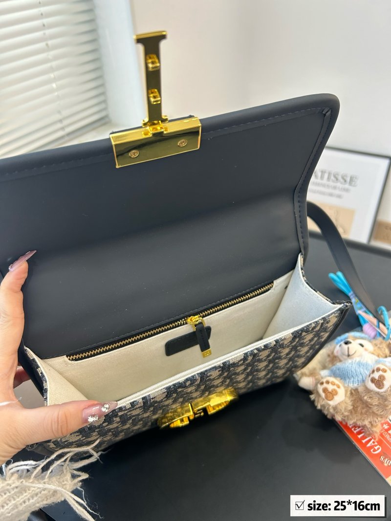 Dior Montaigne BB Monogram Canvas Shoulder Bag Black view