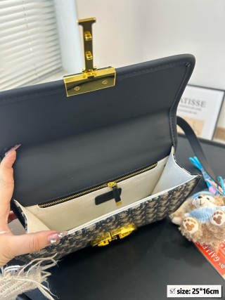 Dior Montaigne BB Monogram Canvas Shoulder Bag Black view 9