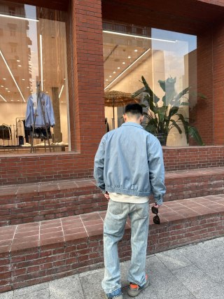 Polo Ralph Lauren Light Blue Denim Harrington Jacket view 2