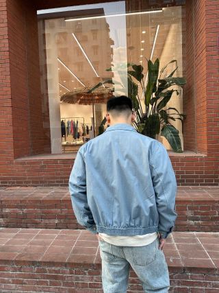 Polo Ralph Lauren Light Blue Denim Harrington Jacket view 5