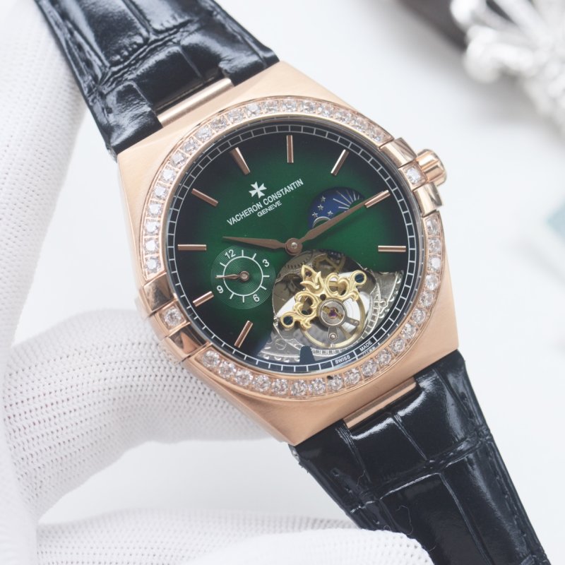 Vacheron Constantin Overseas 41mm Rose Gold Green Dial Tourbillon