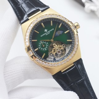 Vacheron Constantin Overseas 41mm Rose Gold Green Dial Tourbillon view 7
