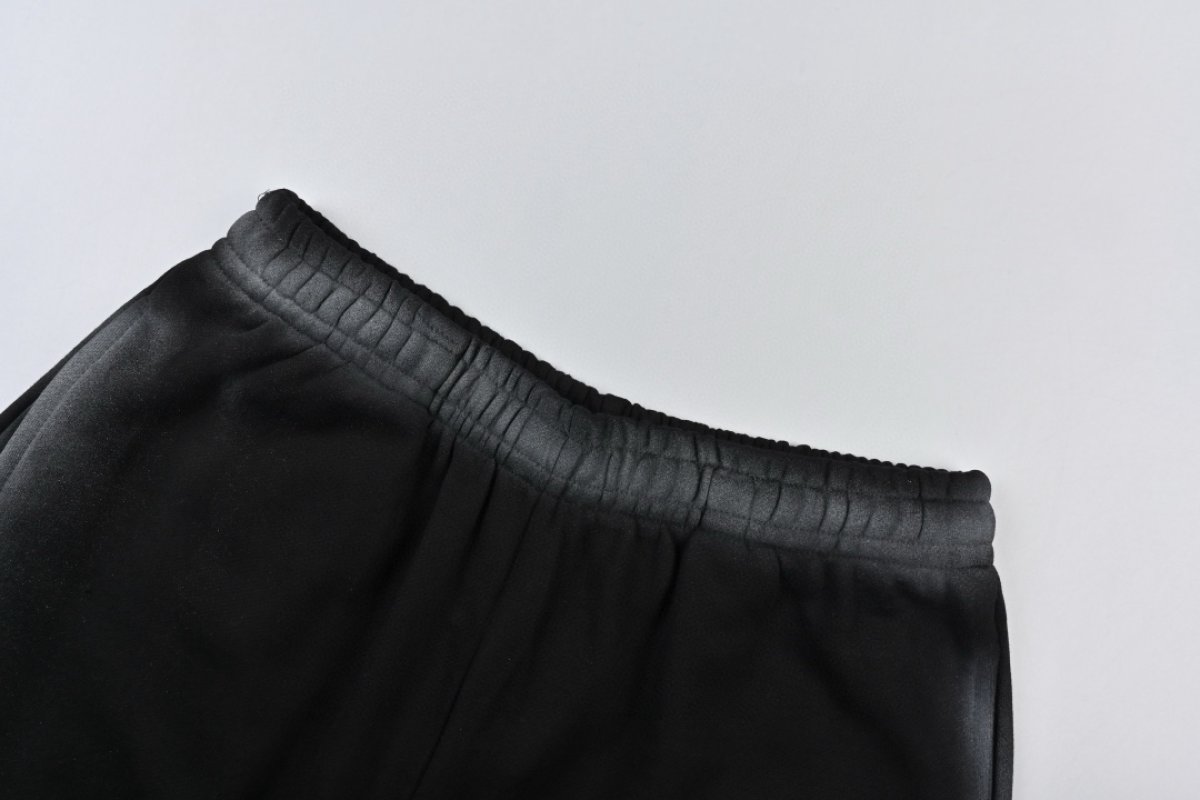 Essentials Fear of God Inspired Black Baggy Pants with '11' Embroidery view