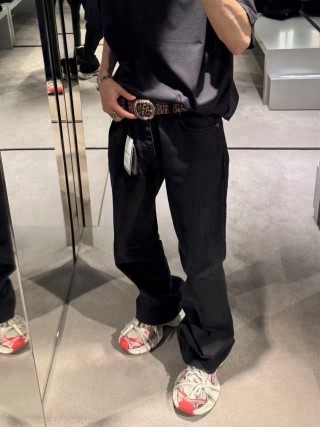 Black Wide-Leg Flare Trousers view 4