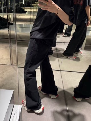 Black Wide-Leg Flare Trousers view 5