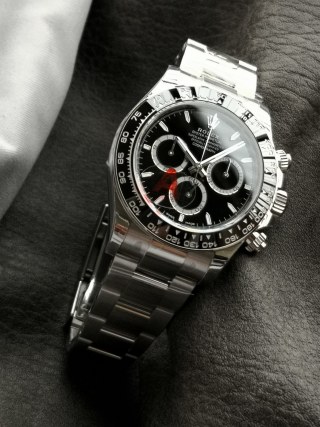 Rolex Daytona Chronograph Steel Black Dial Watch M126500LN view 3