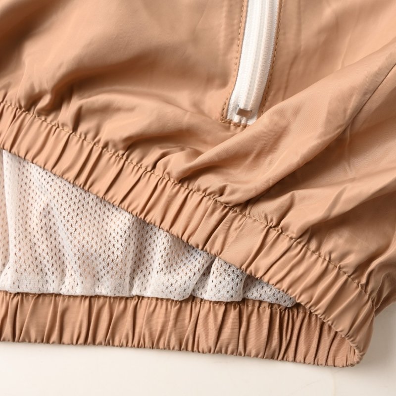 Gucci Beige Nylon Zip Hooded Windbreaker Jacket view