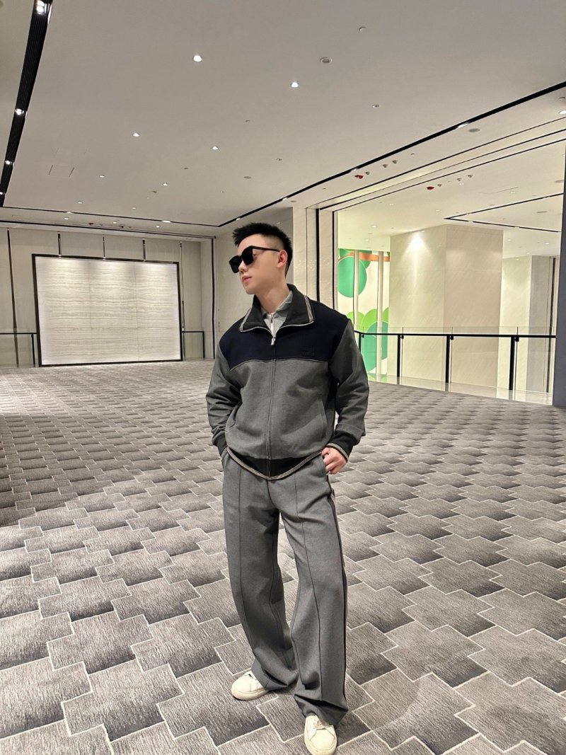 Navy & Grey Colorblock Quarter-Zip Track Jacket view