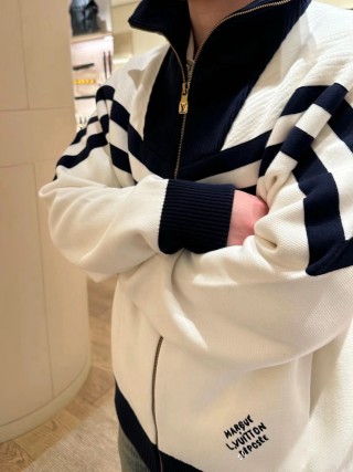 Essentials Cream & Black Stripe Track Jacket view 8