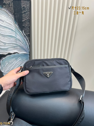 Prada 3-in-1 Camera Bag Black Nylon view 3